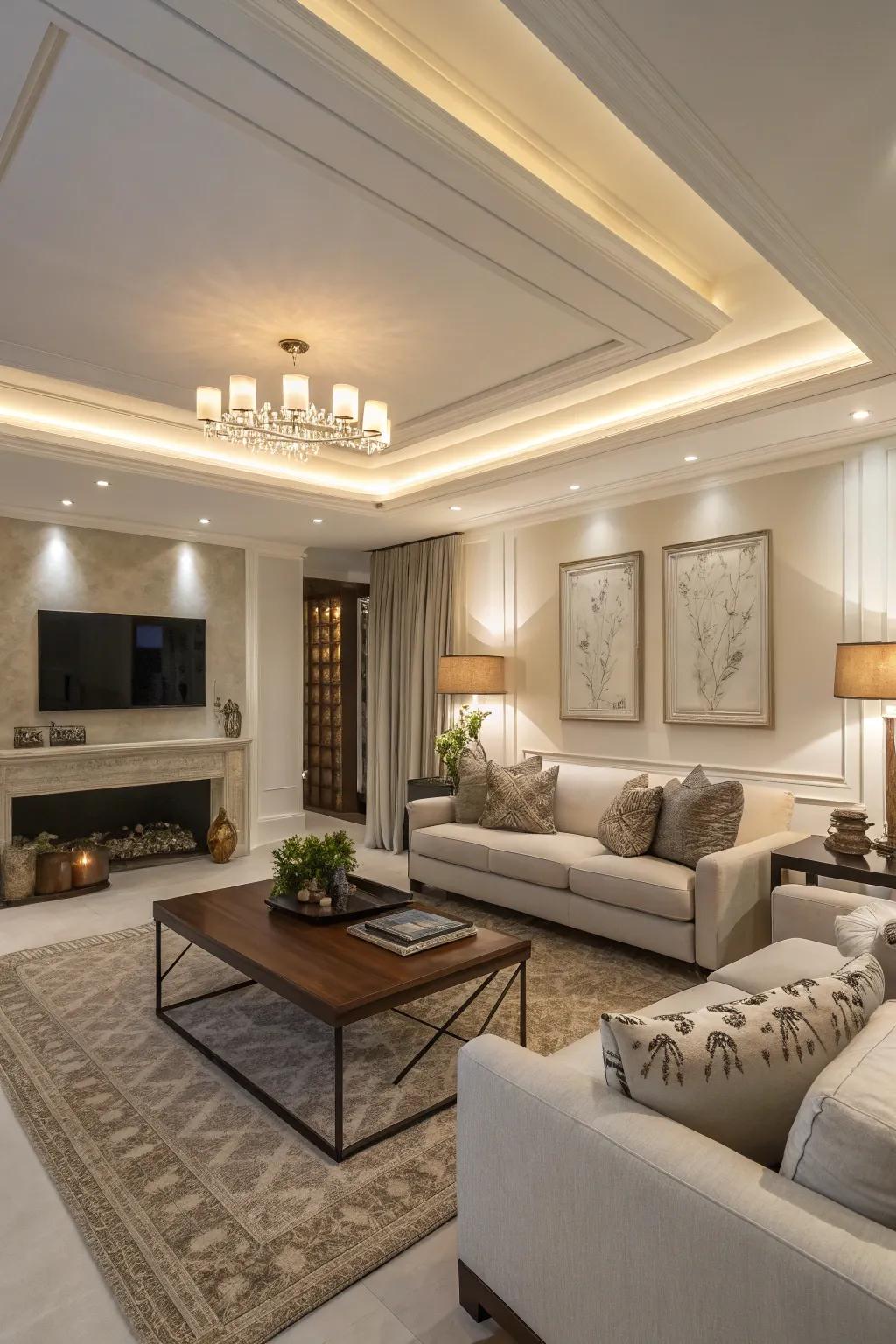Simple lighting keeps your space feeling open and airy.