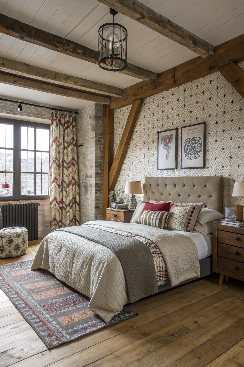 Infuse depth through diverse textures and patterns.