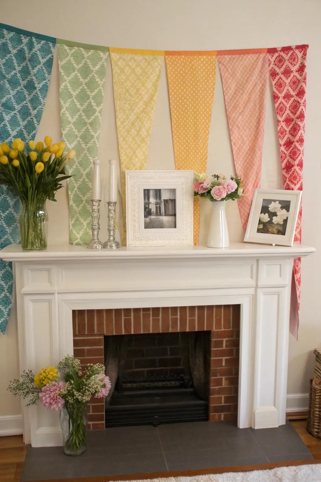 Textile scenes add a splash of color and texture.