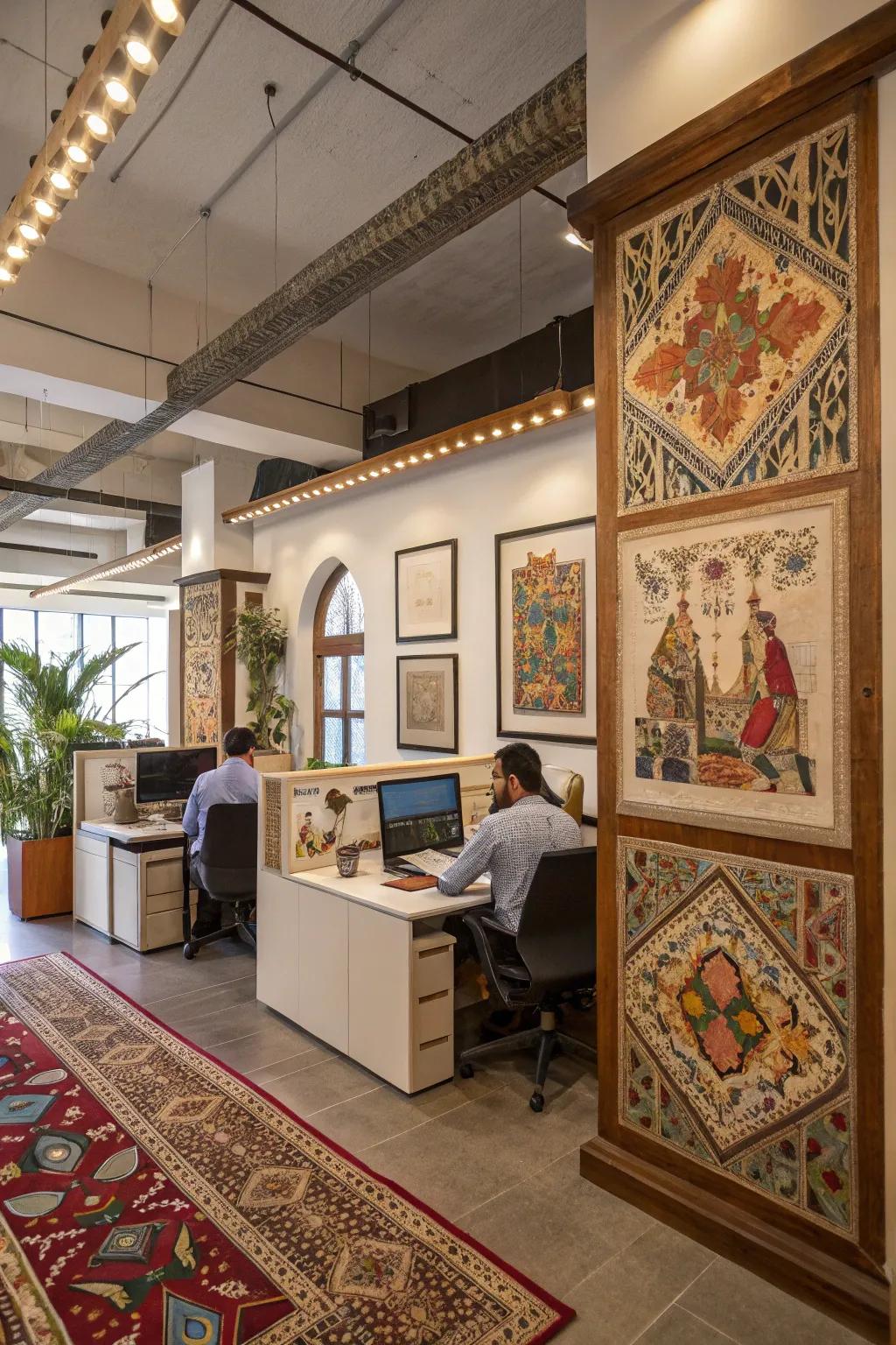 An office design showing culture.