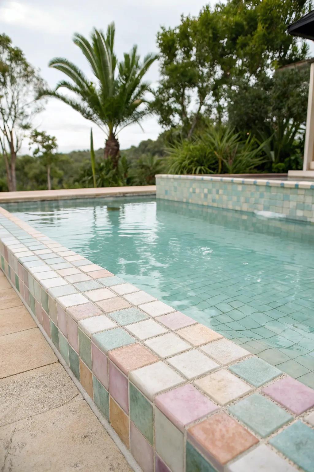 Pastel palettes fashion a tranquil, spa-like getaway.