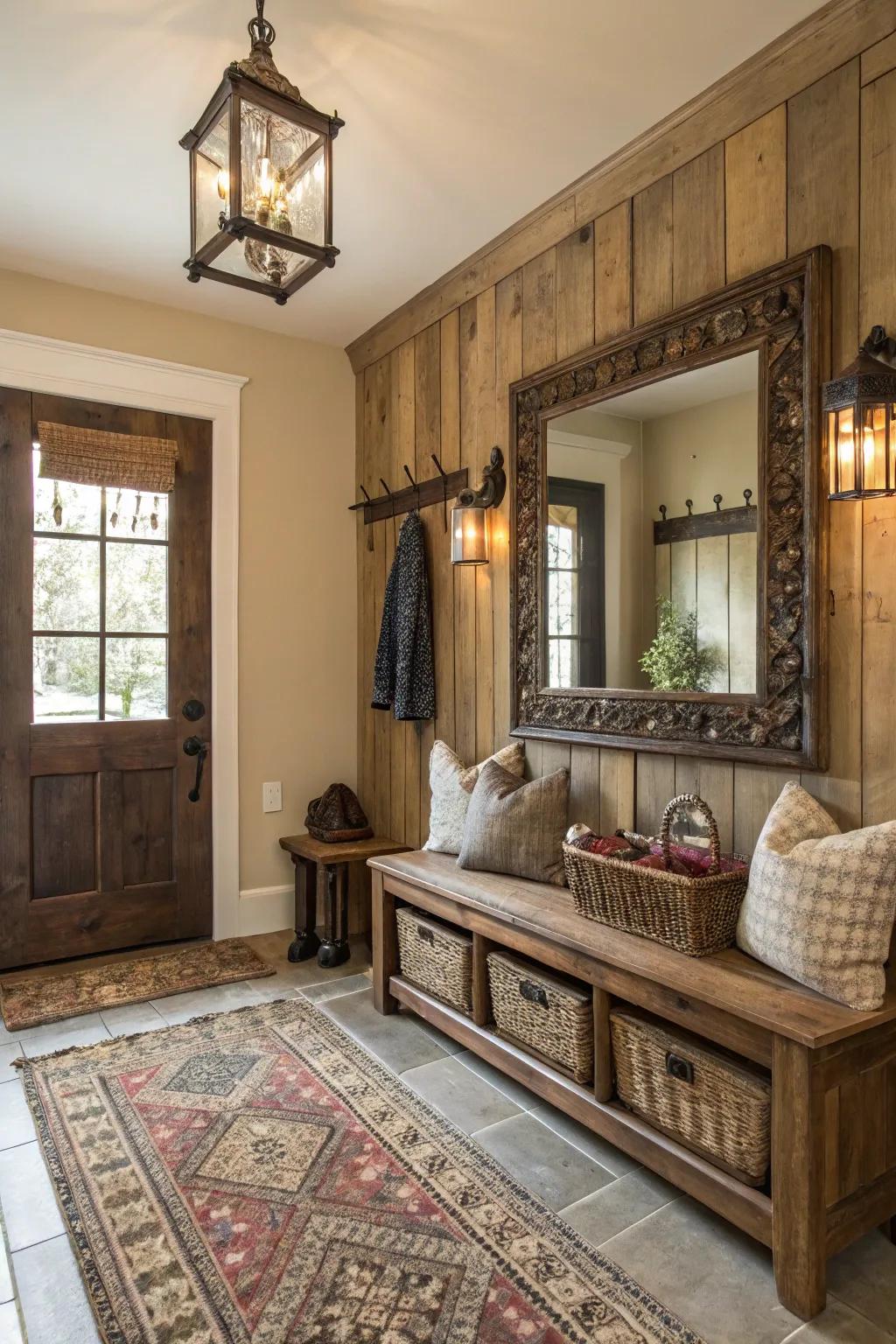 Vintage touches bring character and charm to any mudroom.