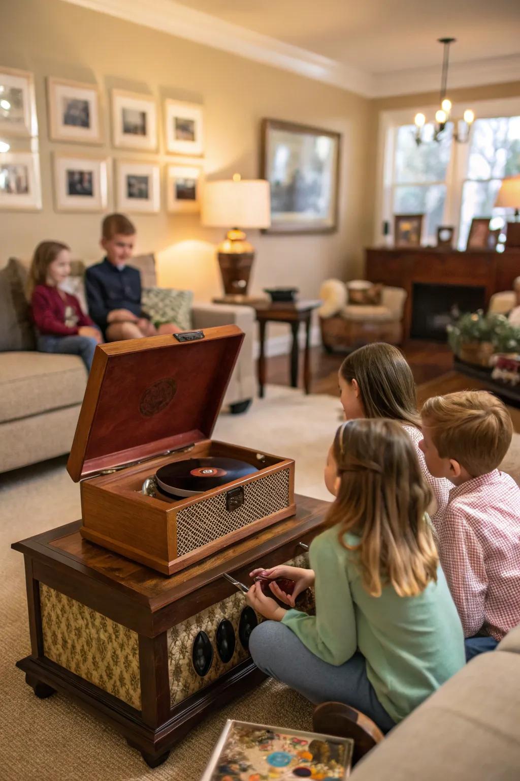 A storytelling melody chest that ushers narratives to life via sound.