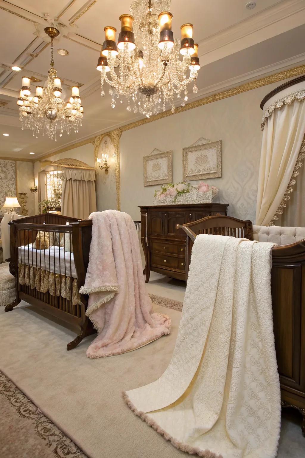 A nursery that embodies ageless grandeur with timeless panache.