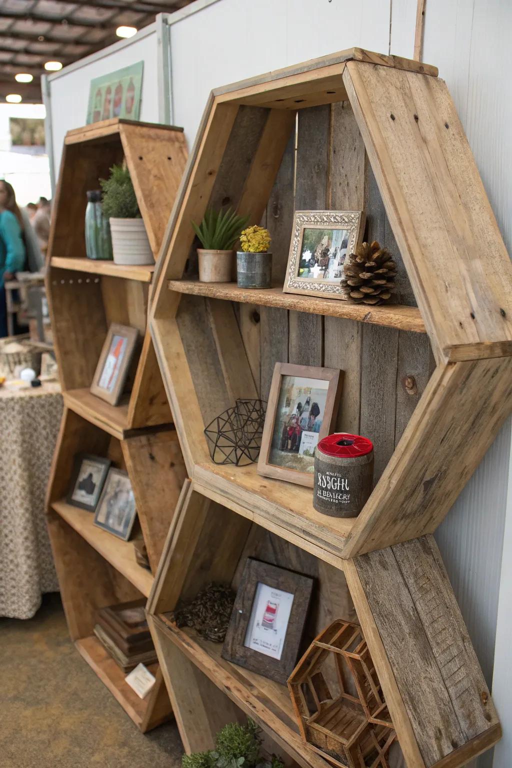 Handcrafted octagon ledges contribute a personal nuance to your area.