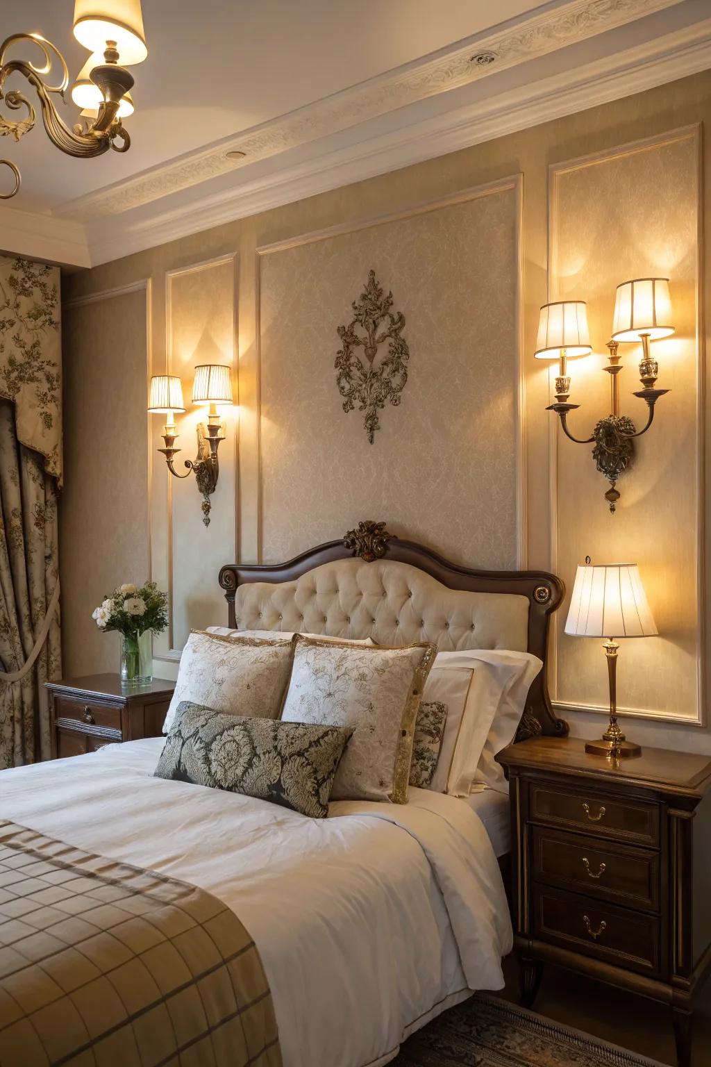 Wall sconces represent a smart solution for saving space.