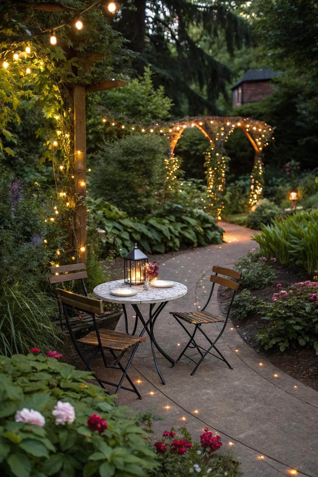Transform your garden through the strategic deployment of a whimsical touch of fairy illumination.