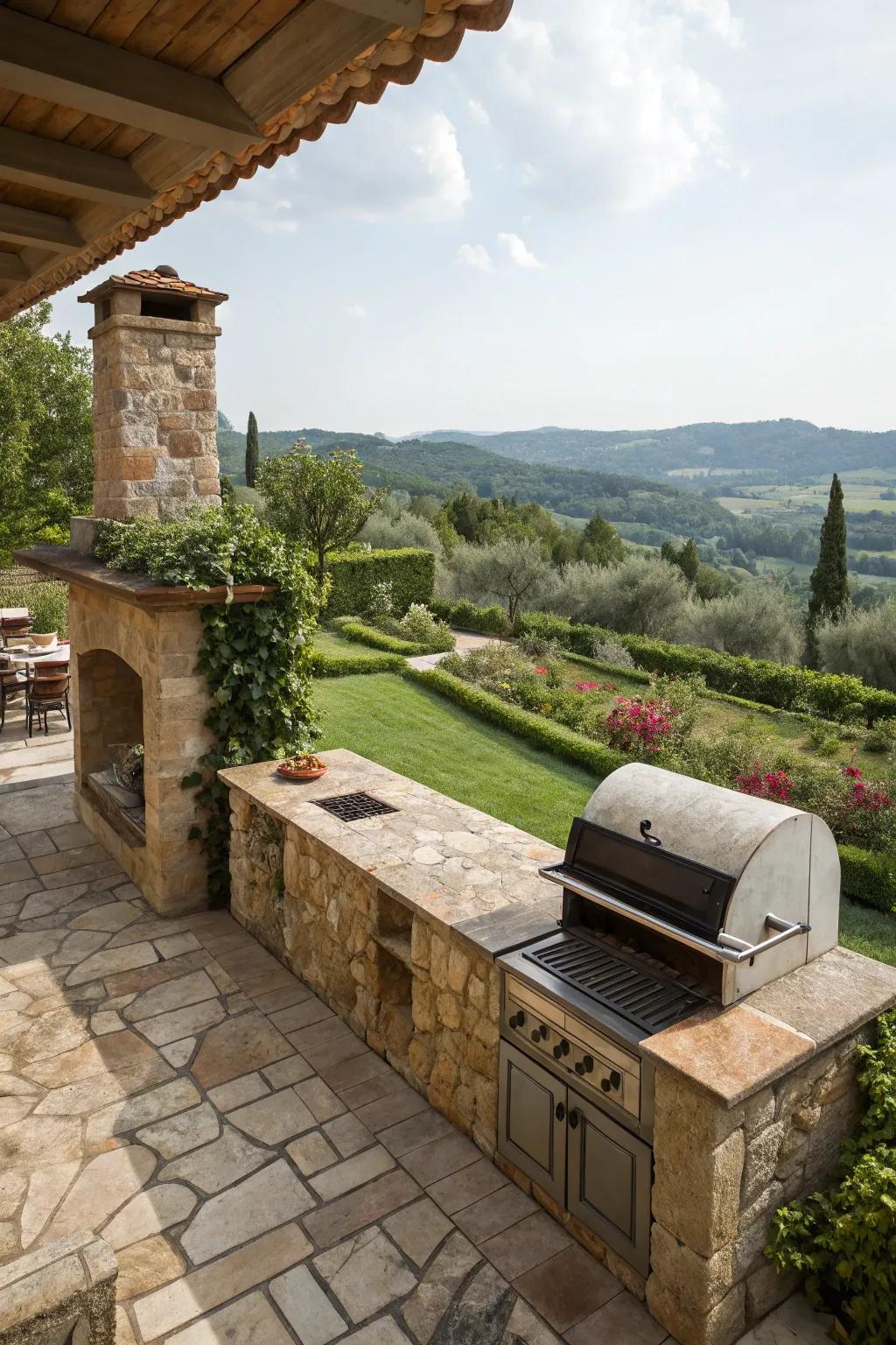 An elevated BBQ terrace offers remarkable views and a distinct cookery venture.