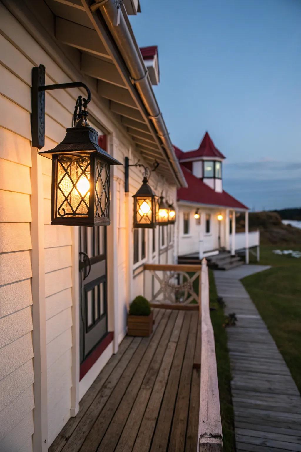 Incorporate a touch of charm with torch-inspired lighting.