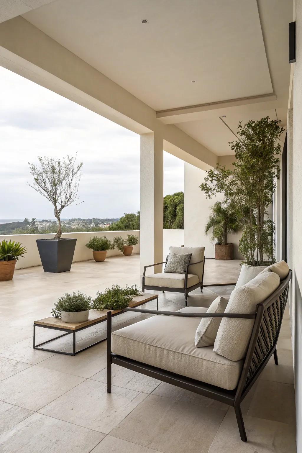 Minimalist silhouettes offer a modern and spacious feel.