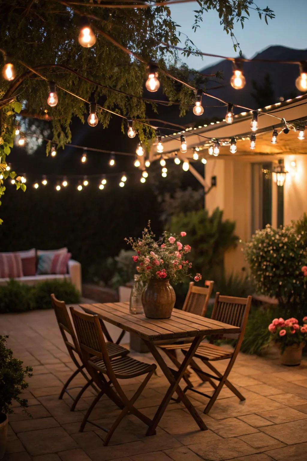 Festival radiance brings a bold and celebratory sensation to your patio.