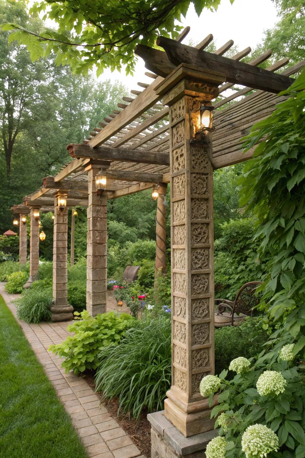 Reclaimed materials deliver an eco-conscious, unique design.