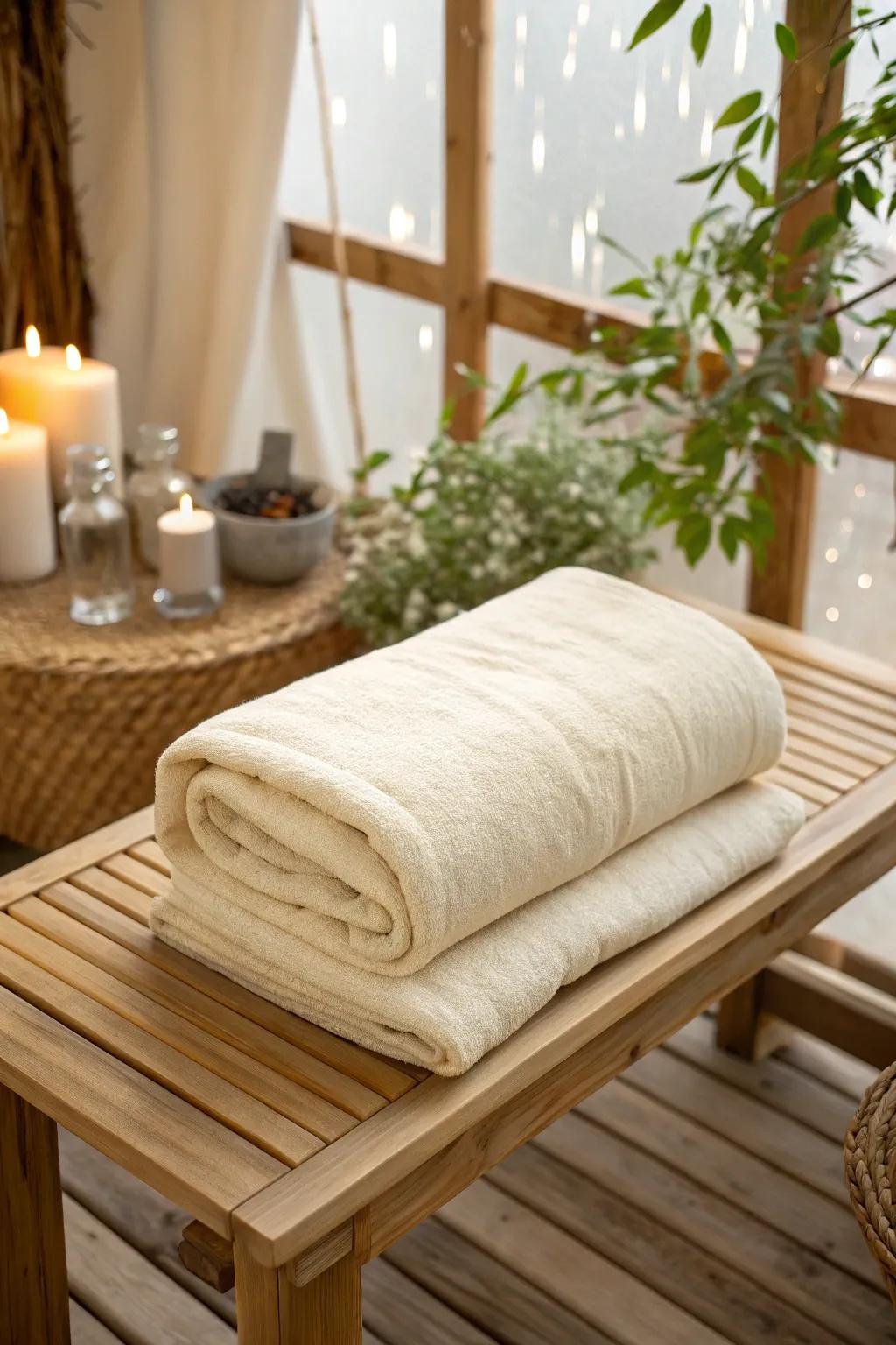 An eco-conscious bamboo-fiber throw, ideal for sustainable living.