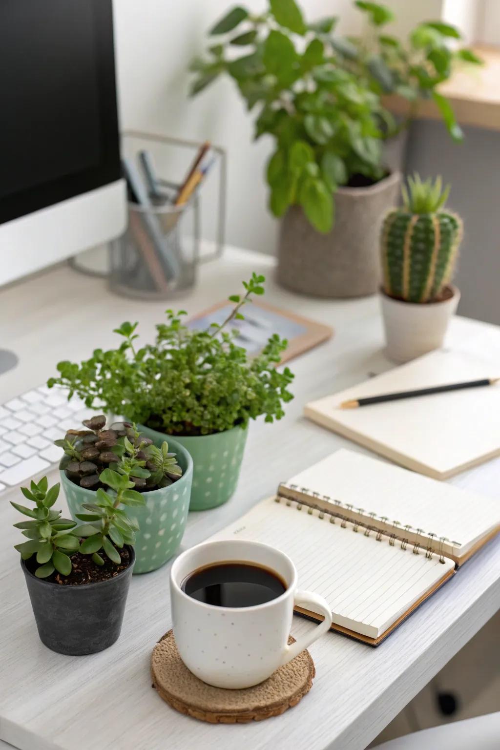 Boost creativity and calm using plants in your workspace.