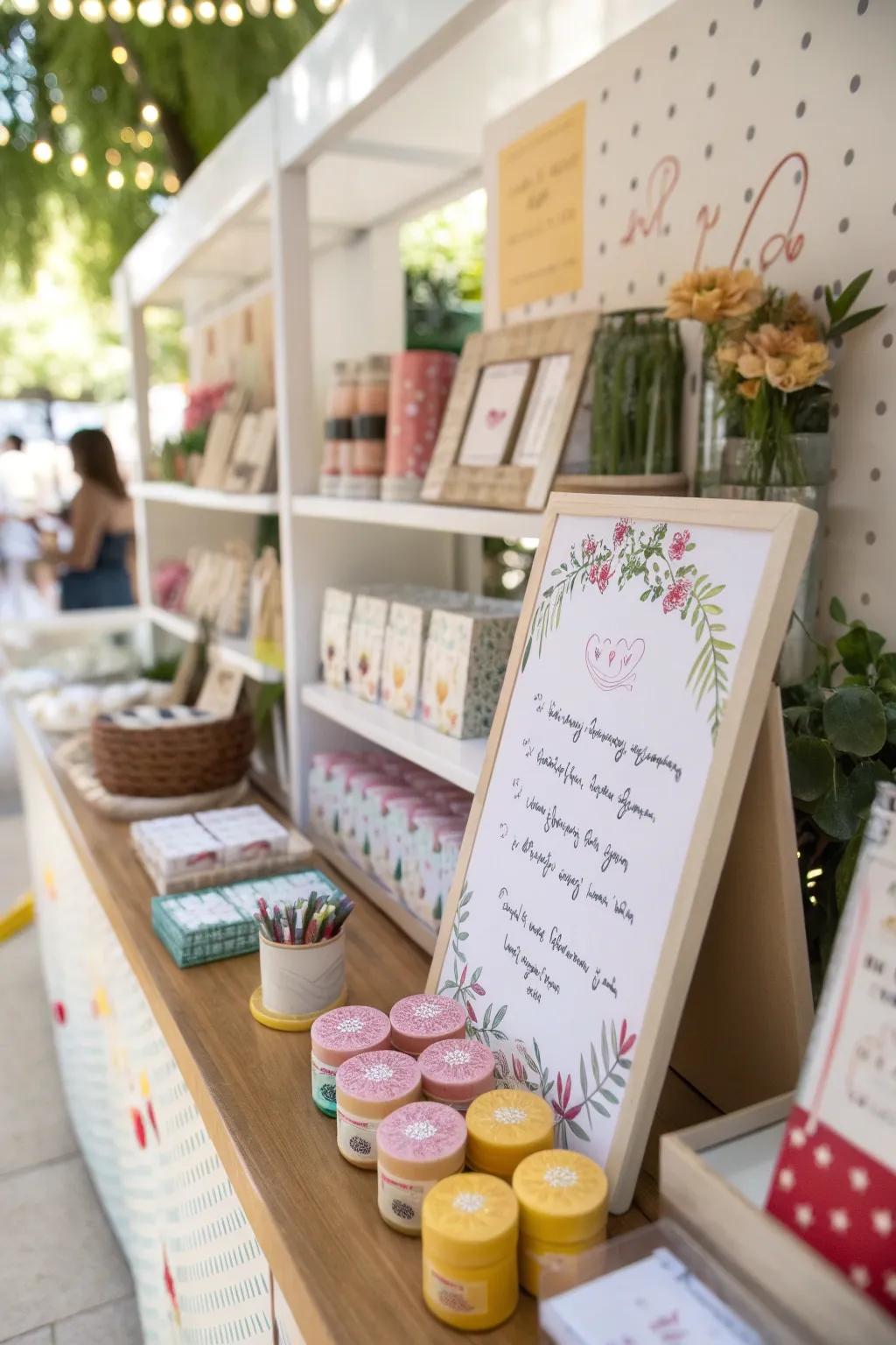 Unique touches make pop-up showcases feel special and intimate.