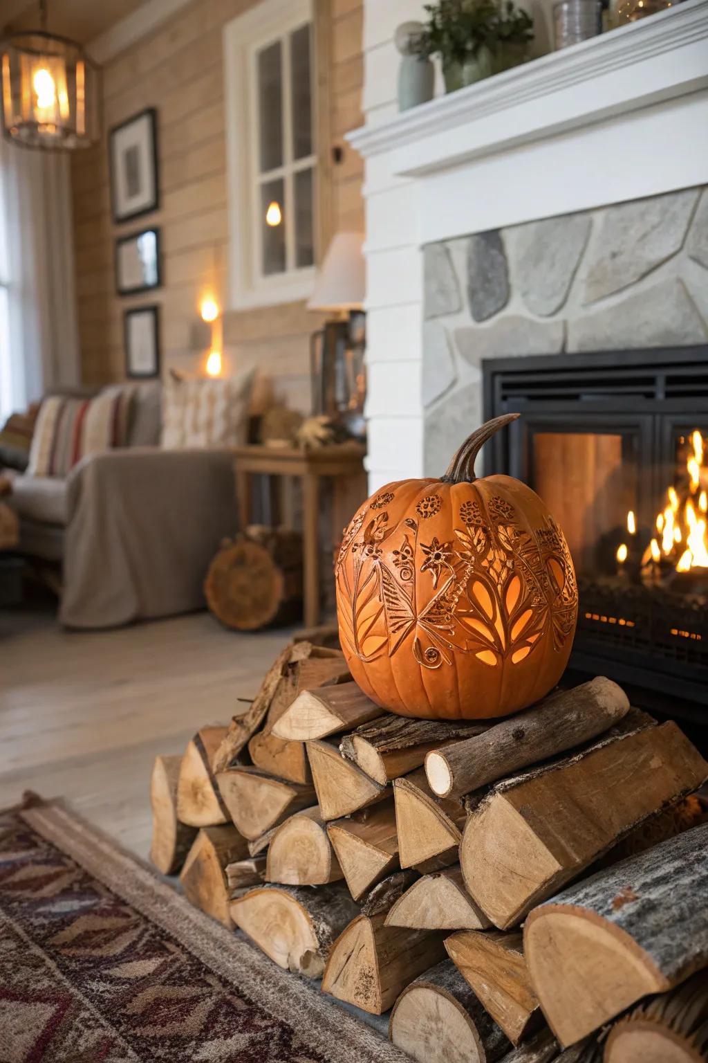 Firewood by the hearth.