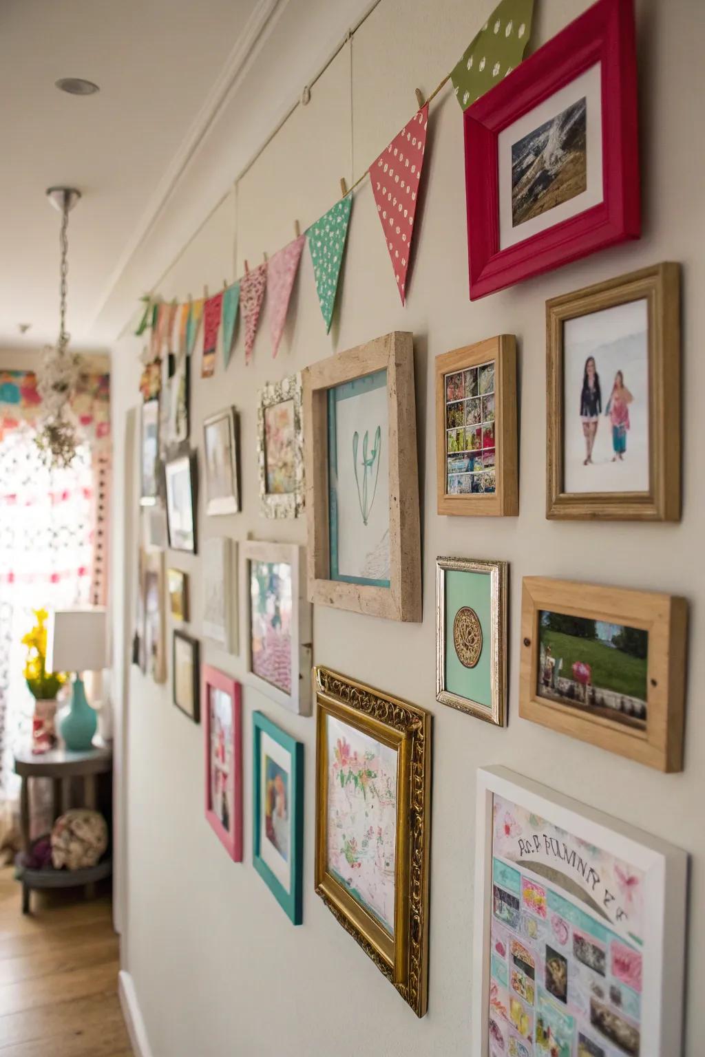 Bespoke art curation creates a personalized gallery.