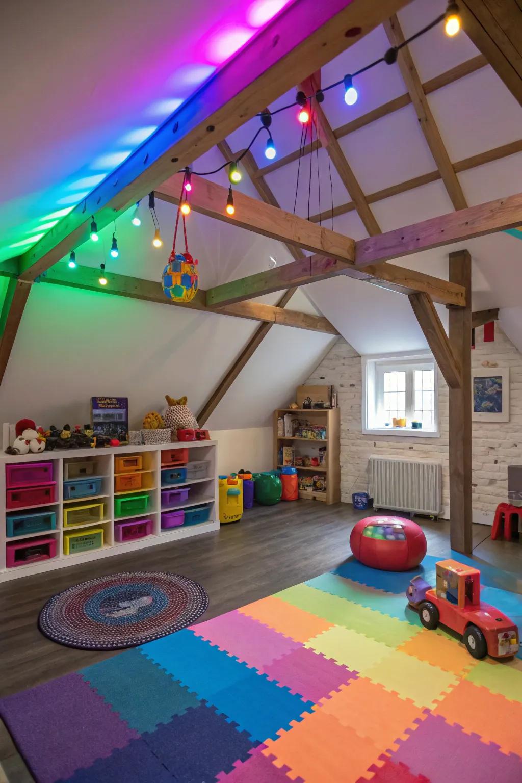 Add playfulness with color-changing LEDs.