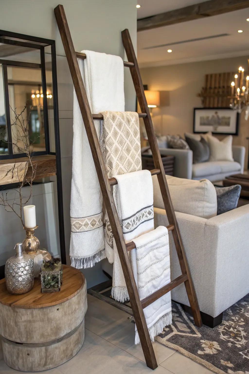 Enhance your space with a spirited square ladder display.