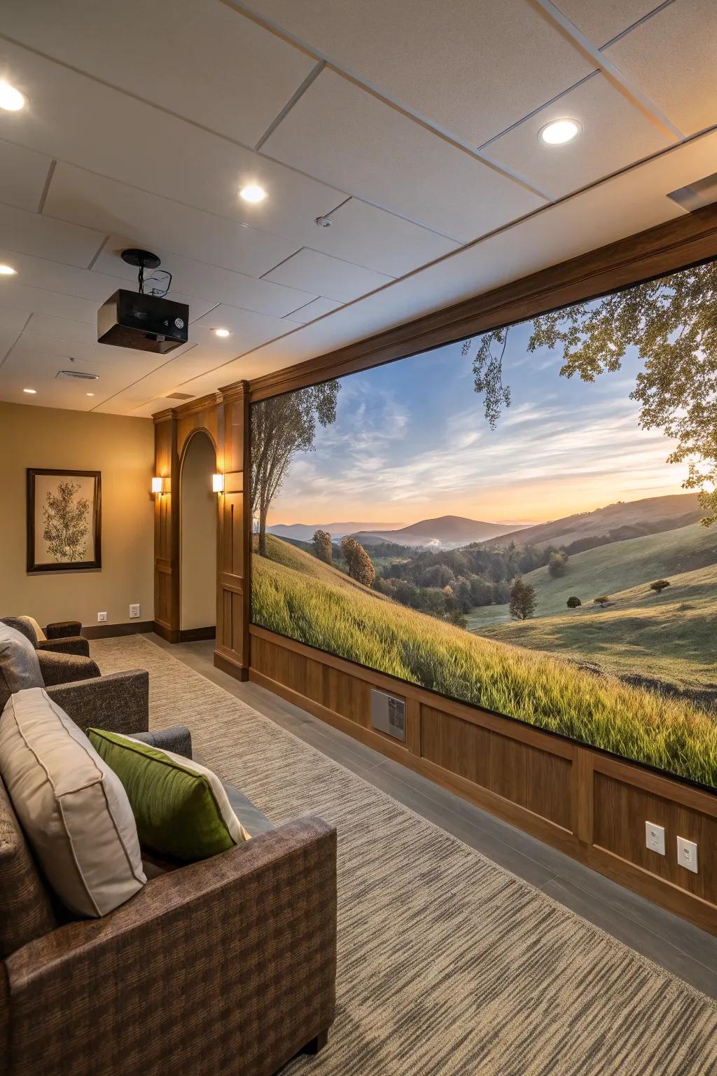 A personalized photo landscape adds a unique touch.