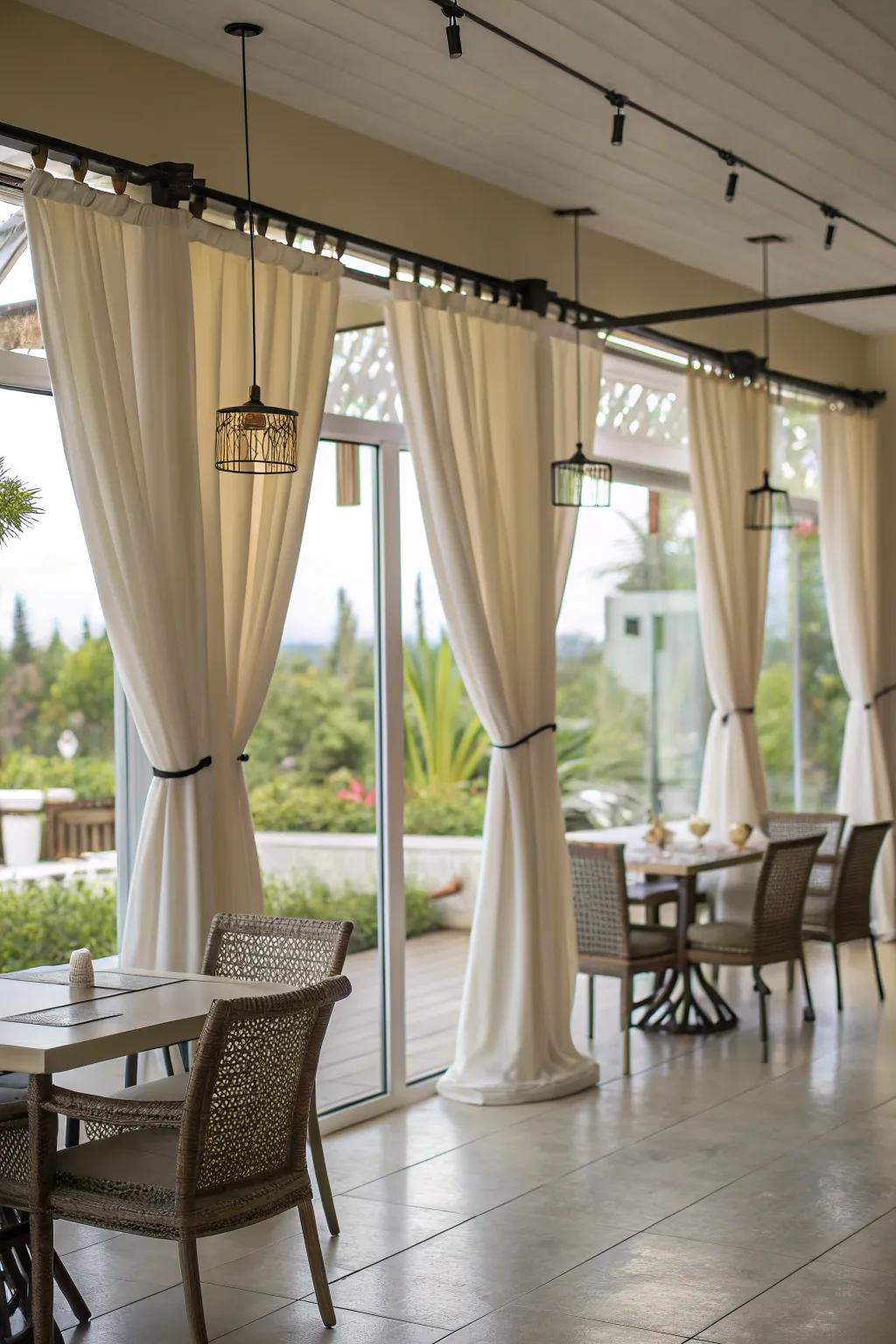 Drape wire systems provide a sleek and Scandinavian-inspired drape style.