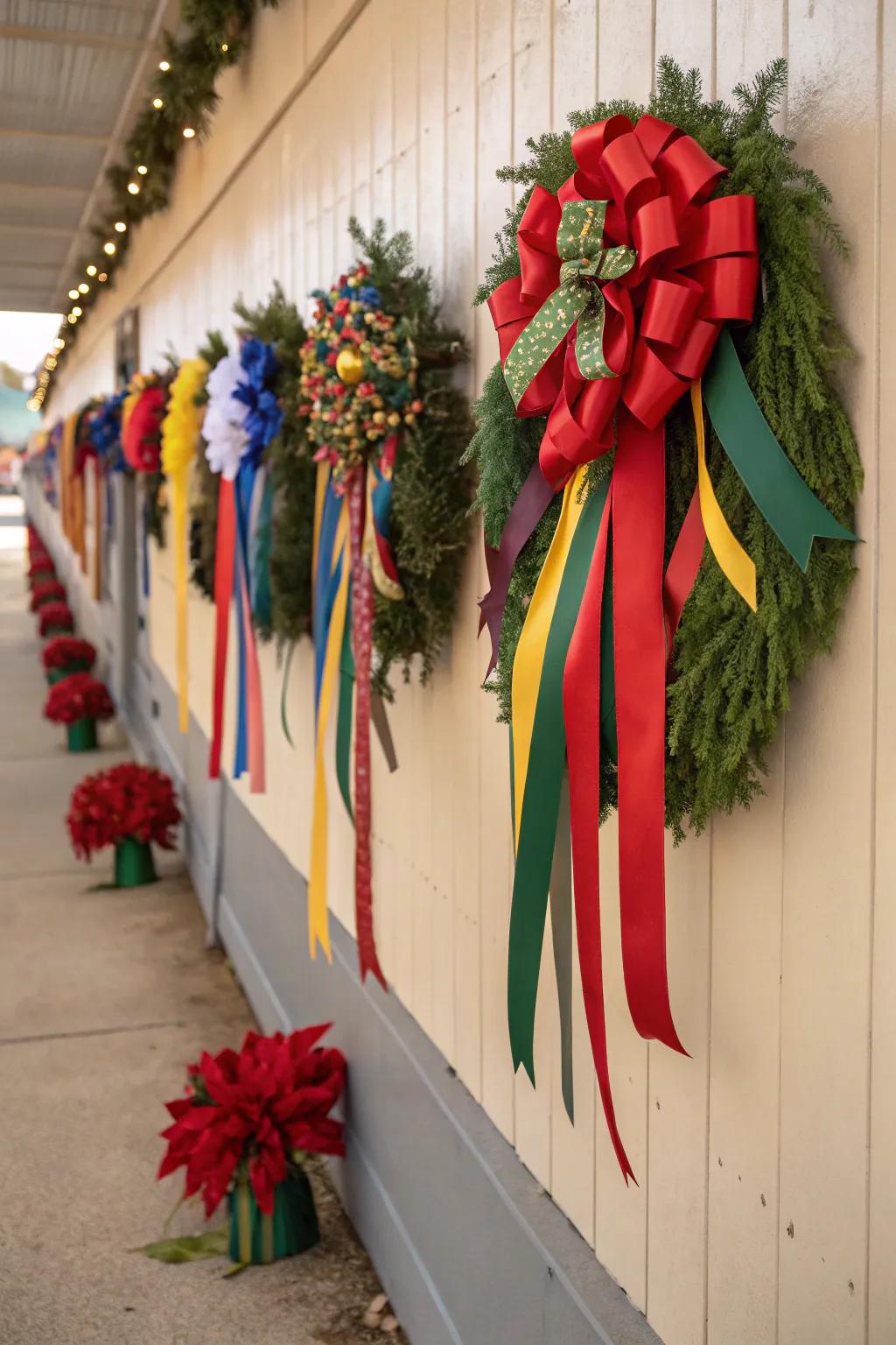 The renewing charm of seasonal ribbon displays.
