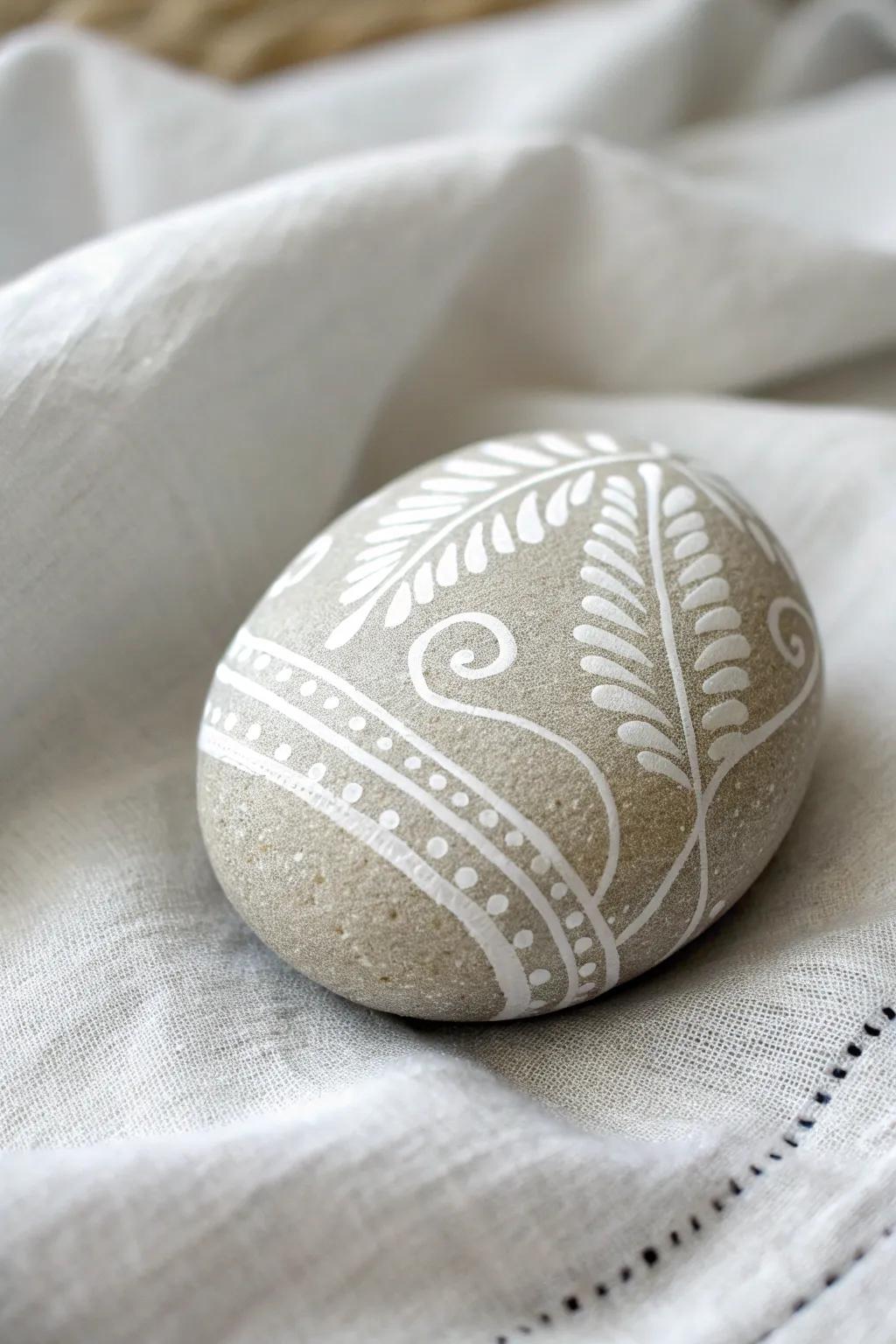 Discover the elegance of simplicity with monochrome stone art.