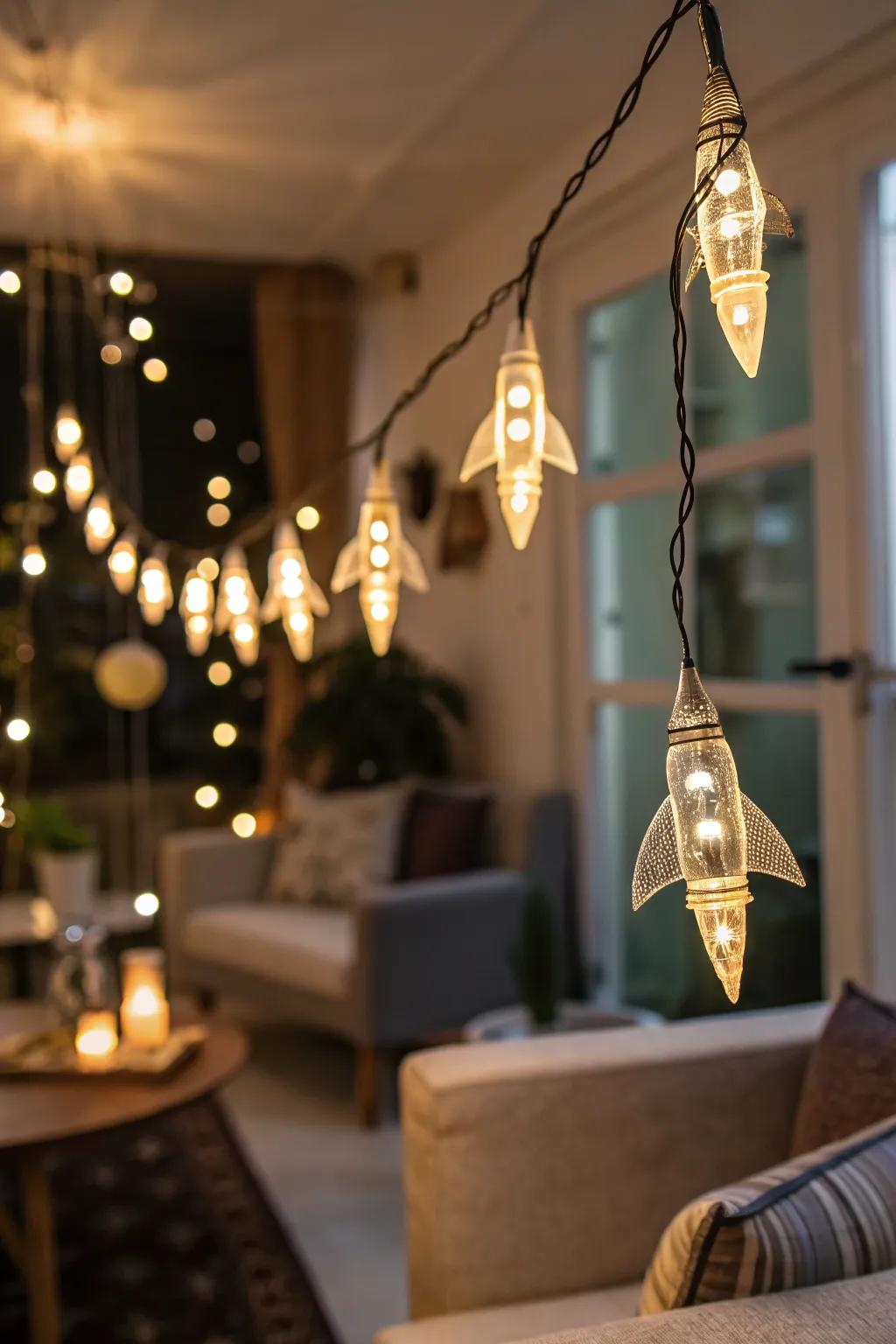 Craft a magical ambiance with shuttle twinkling lights.