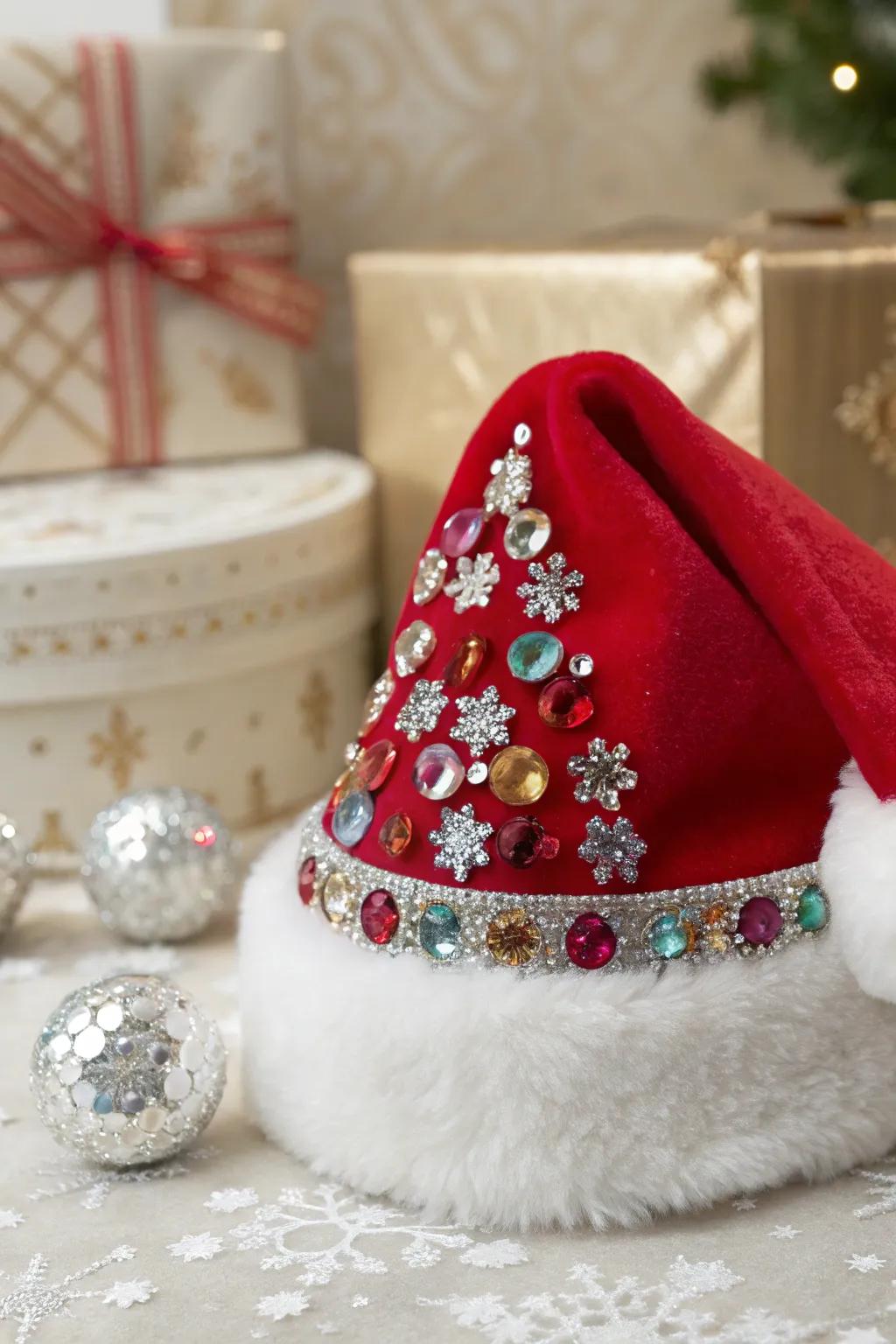 Introduce a nuance of opulence with sparkling gemstone embellishments.