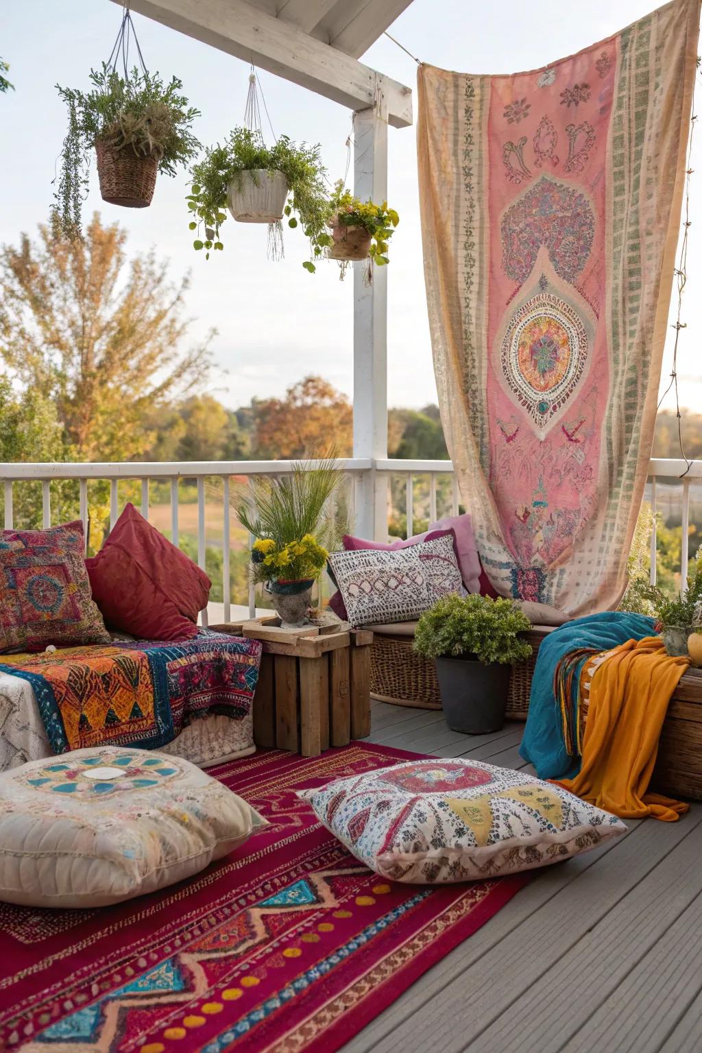 Showcase your imagination employing an eclectic bohemian design.