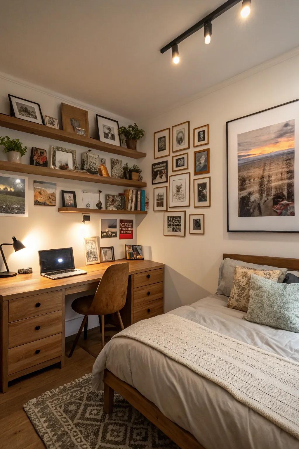 Personal details make the bedroom feel uniquely yours.