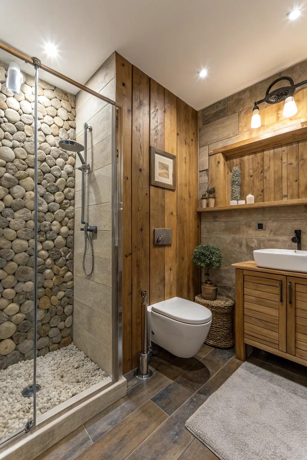 Textures bring warmth and depth, enhancing small bathroom designs.