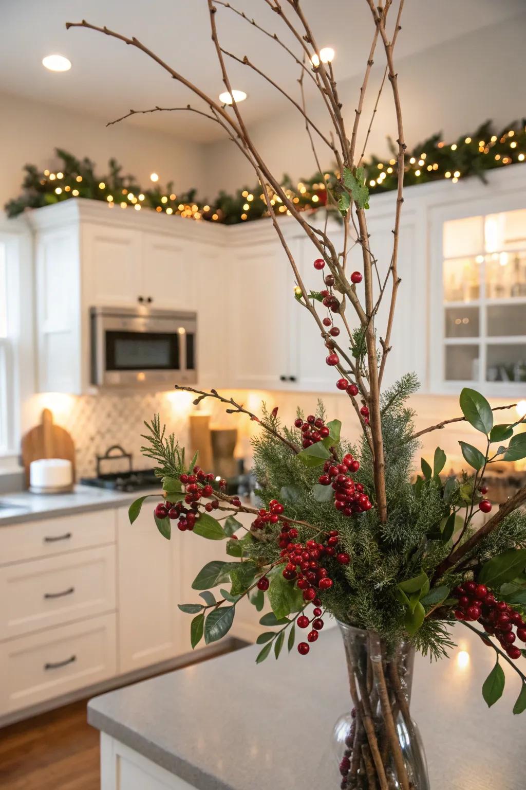 Bringing the outdoors inside with natural elements.