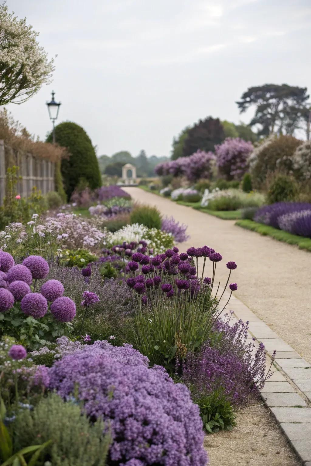 A themed garden that focuses on a single color palette.