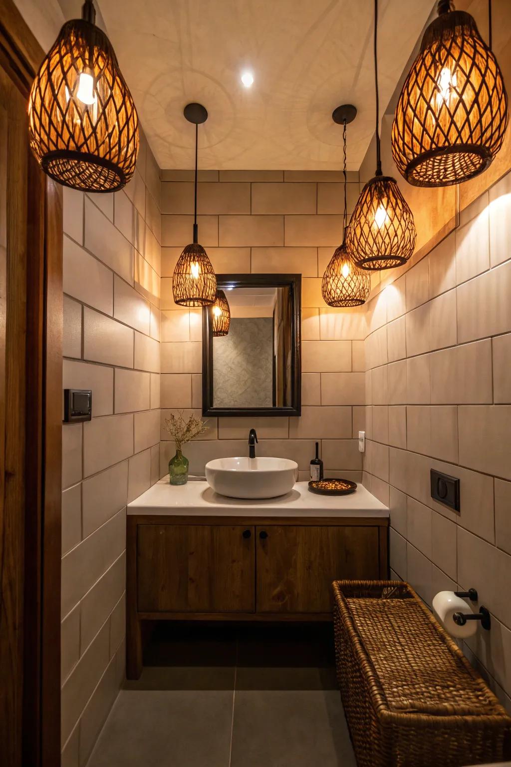 Warm cocoa illumination forges a snug and inviting radiance.