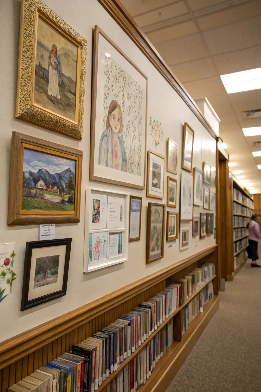 A mini gallery enhances your library with a touch of individuality.