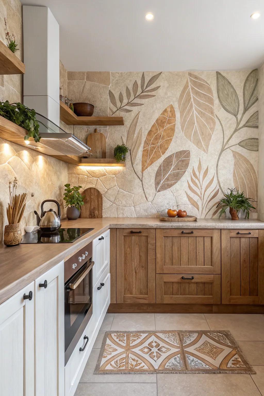 Build a peaceful space using an inspired backsplash.