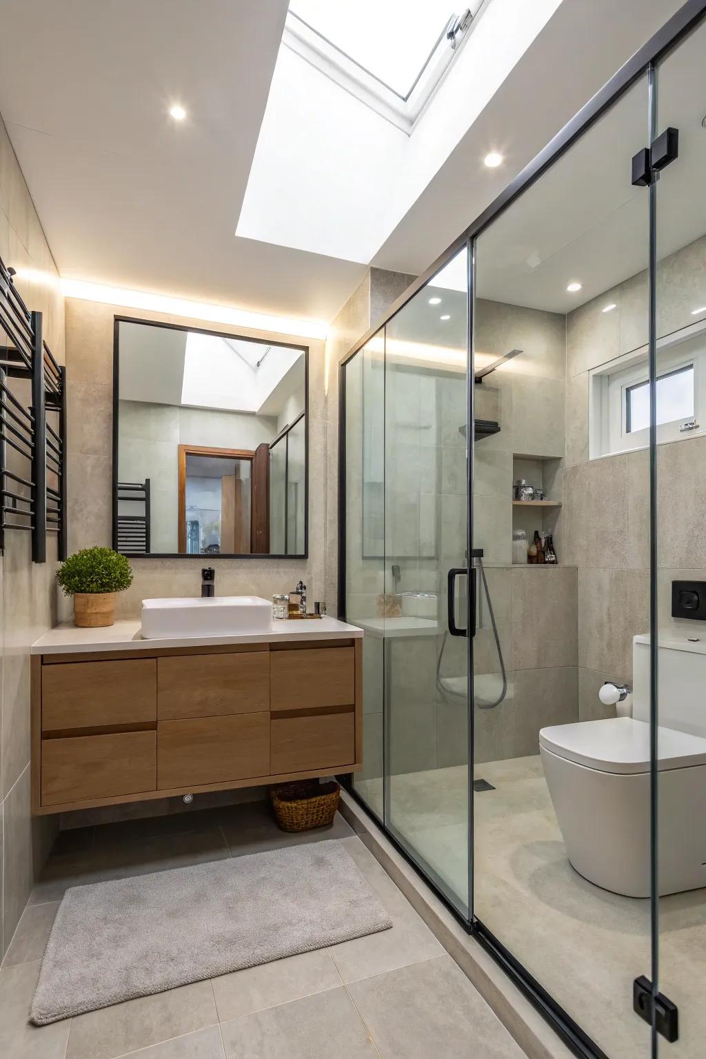 Unobstructed yet safeguarded with segmented enclosures.