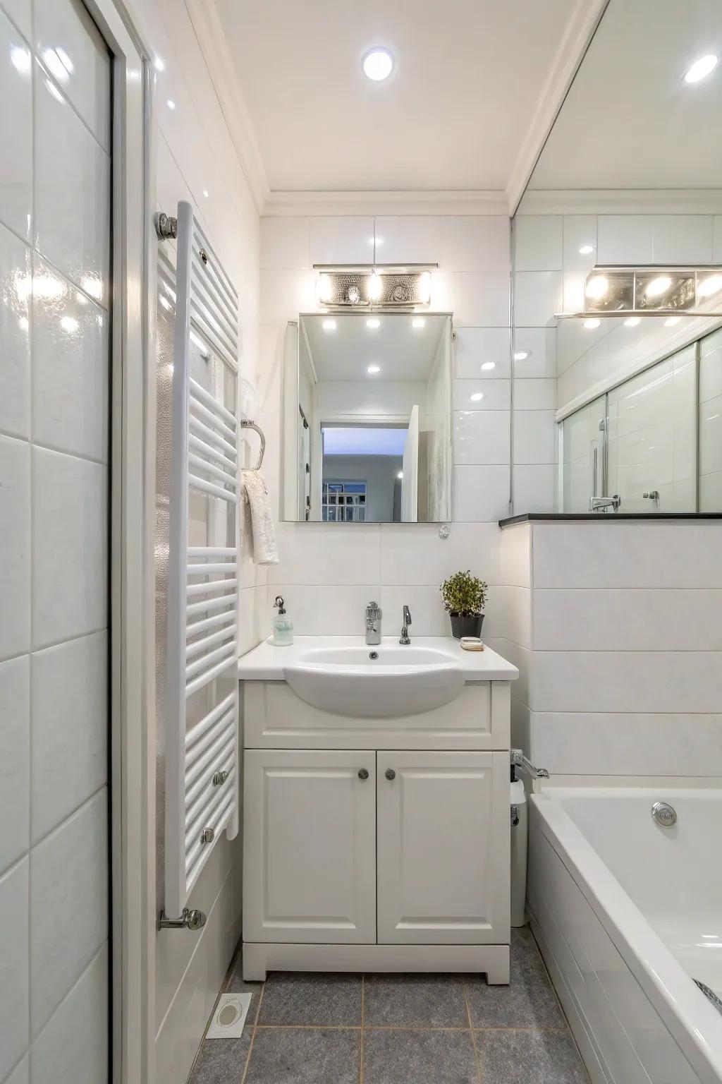 High-shine paint reflects light and enhances spaciousness.