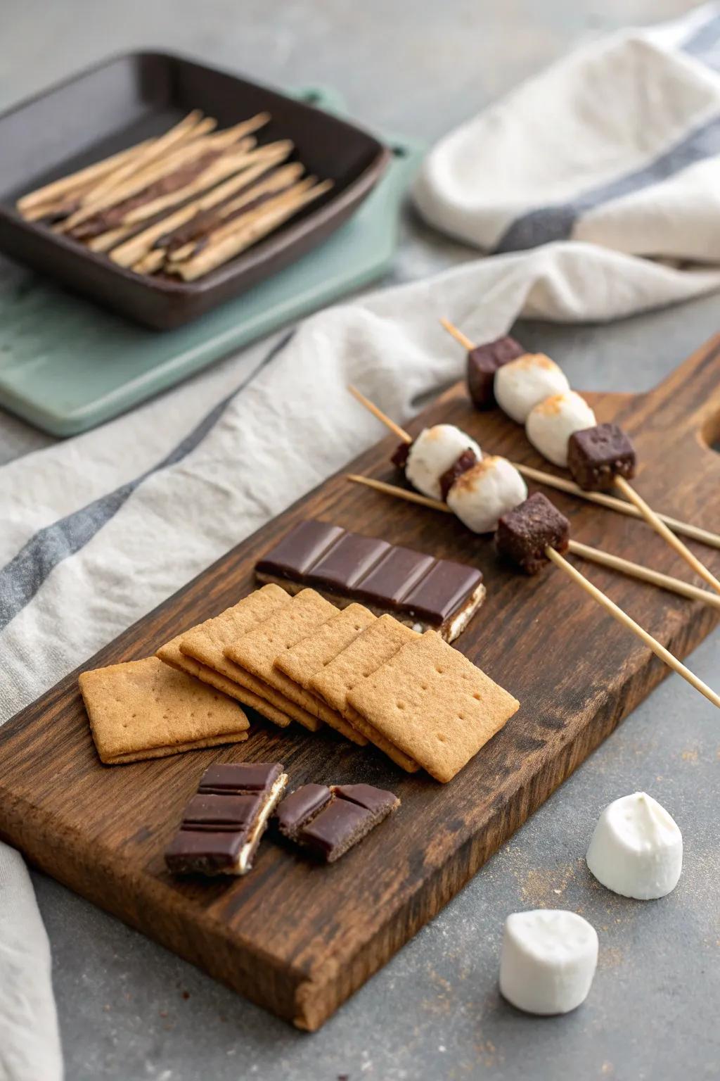 Eco-conscious touches make your s'mores bar both enjoyable and responsible.