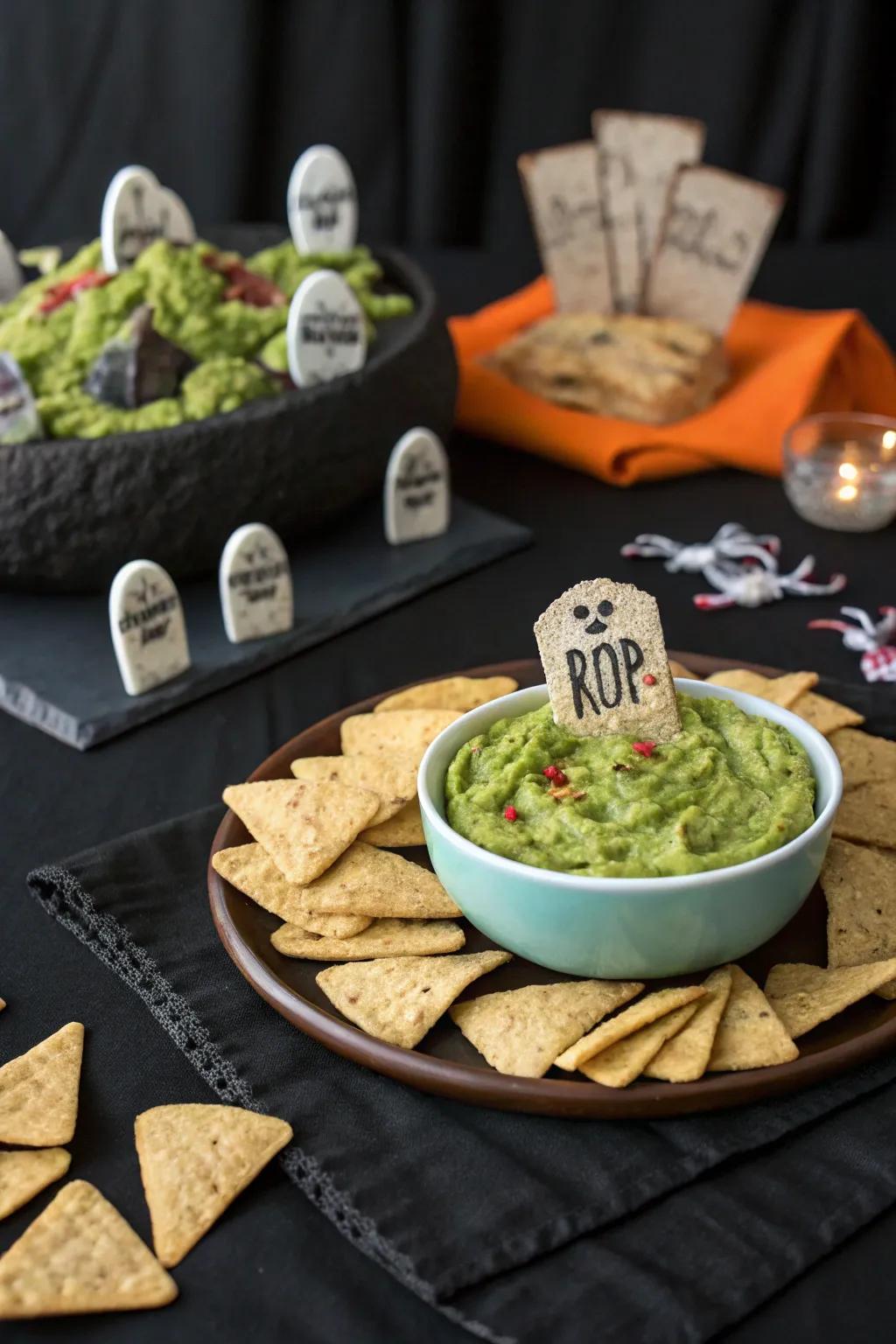 Burial avocado dip transmuting snack hour into a spectral occurrence.