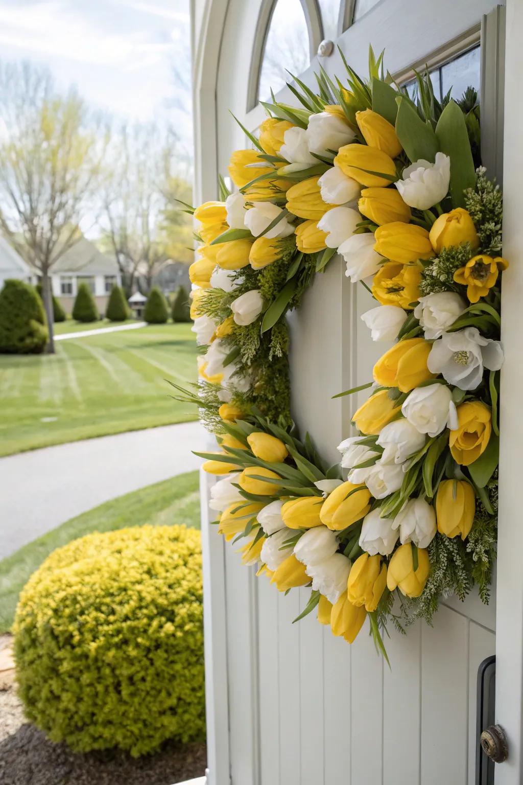 A lily wreath flawlessly embodying the essence of spring.