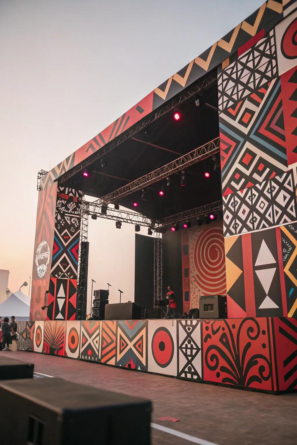 Geometric forms inject a modern essence.