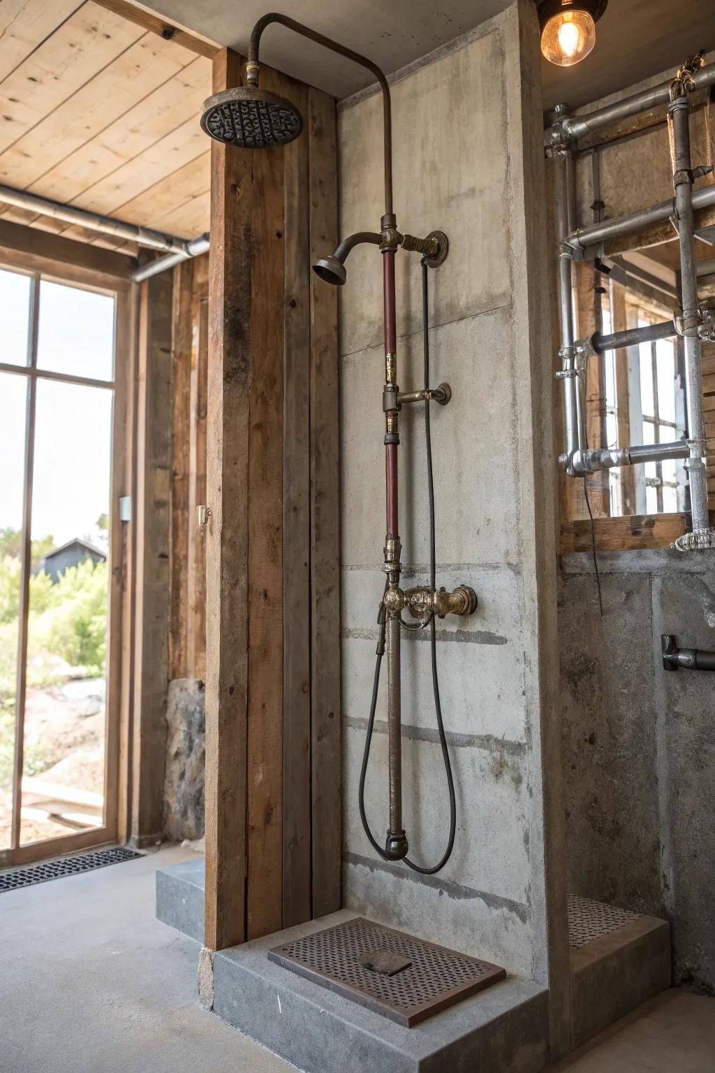 Manufacturing stylish adds an edgy touch to your shower.