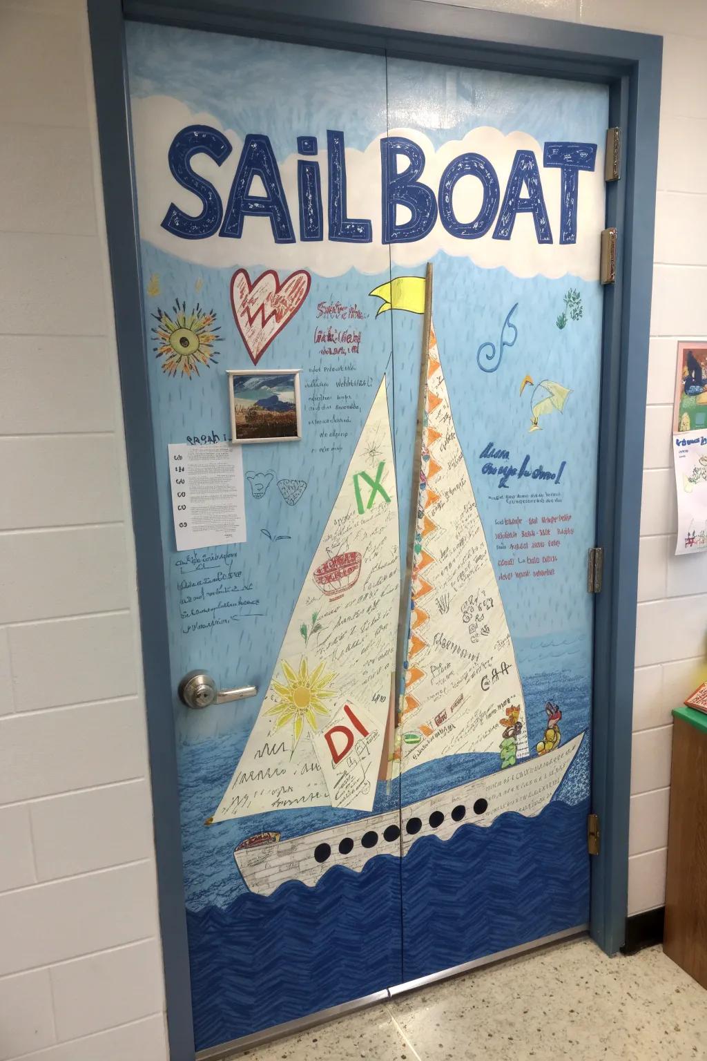 Set a course for achievement with a maritime-themed appreciation door.