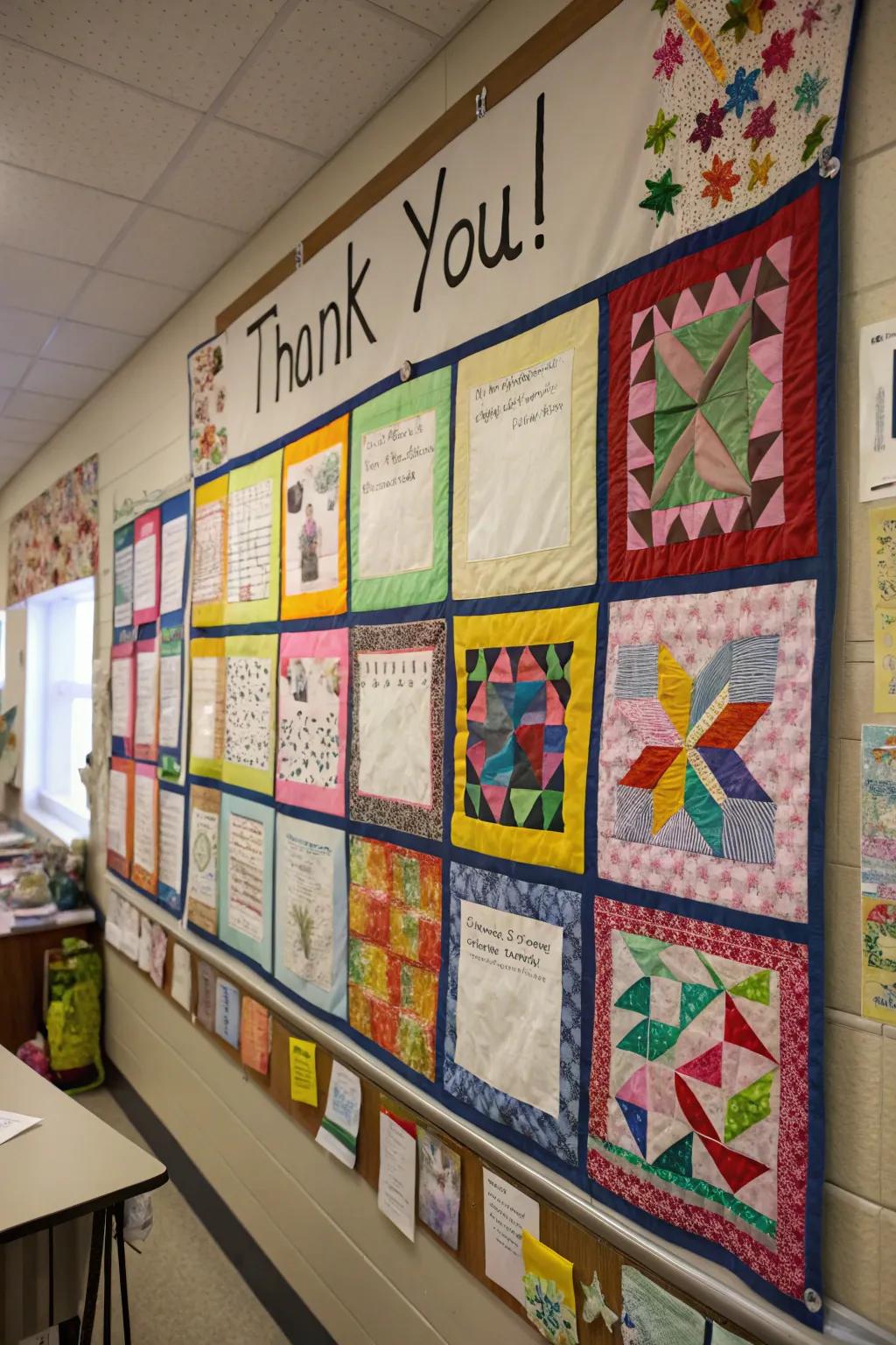 Thankful Bedspreads engendering a snug classroom vibe.