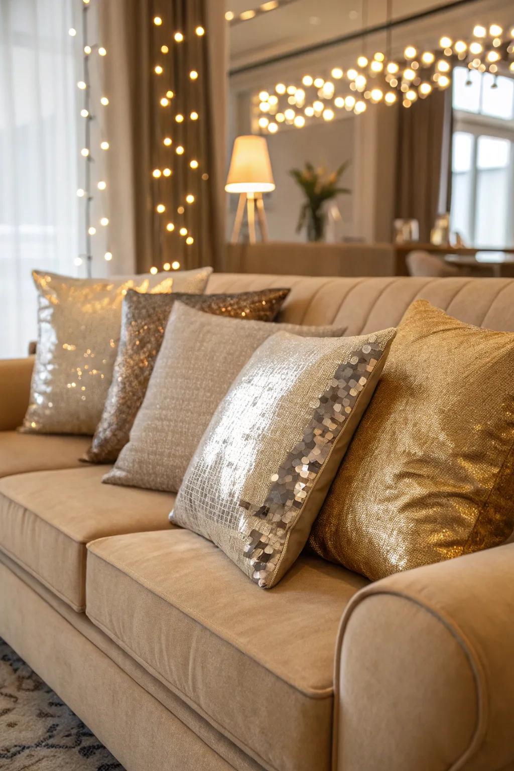 Gleaming details introduce a hint of luxury and grace.