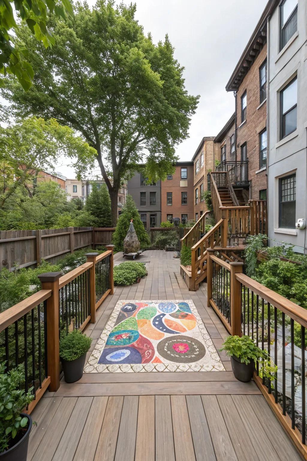 An art piece has the ability to inject personality and intrigue into your outdoor space.
