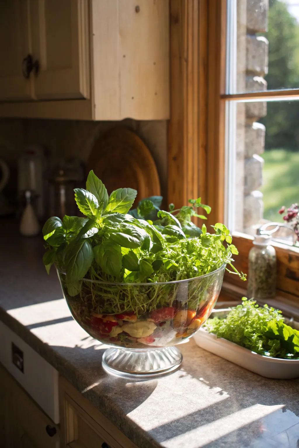 A delightful bowl which also makes a small herb spot