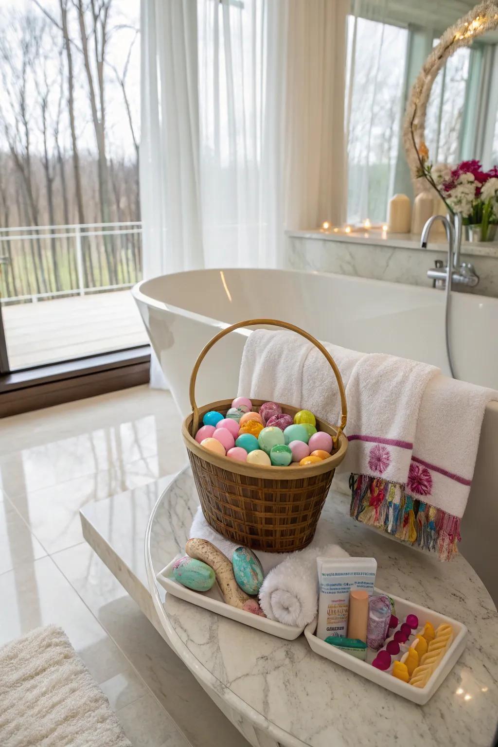 A spa epoch basket tailored for ultimate tranquility.